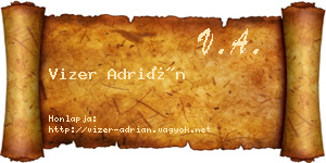 Vizer Adrián névjegykártya